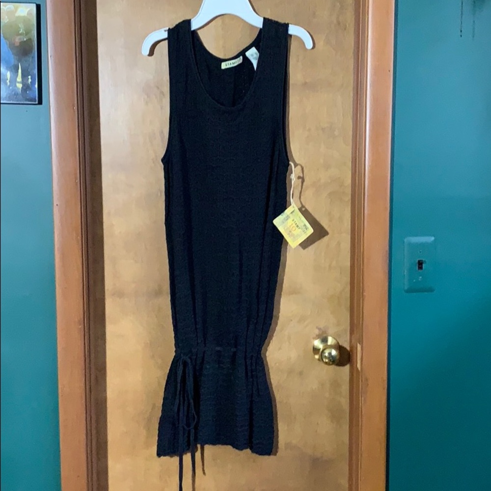 Black knit bathing suit cover-up. Extra large